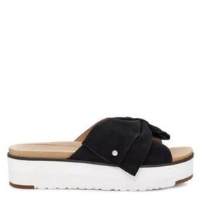 UGG | Joanie Slide Bow Sandals In Black Size 8 NEW